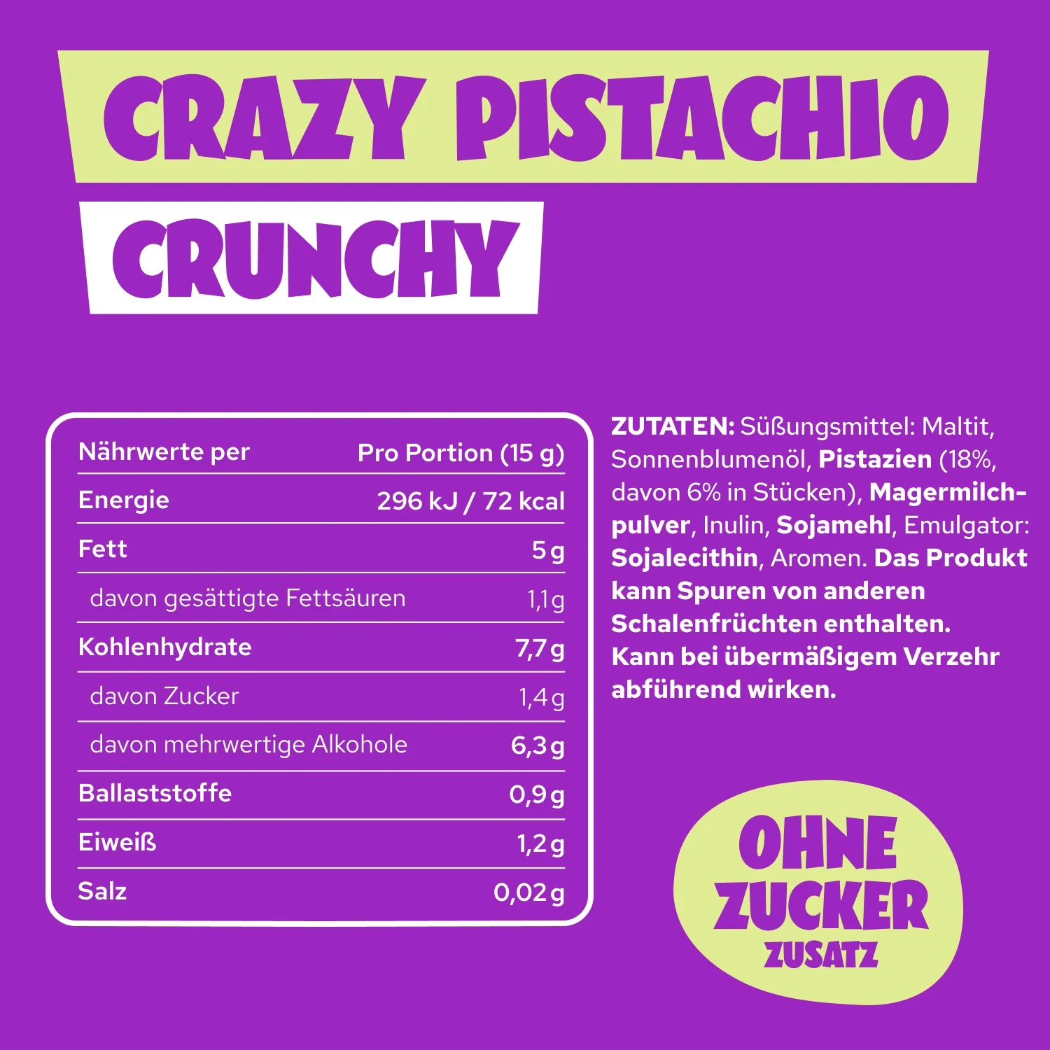 Crazy Pistachio Crunchy 200g - Image 5