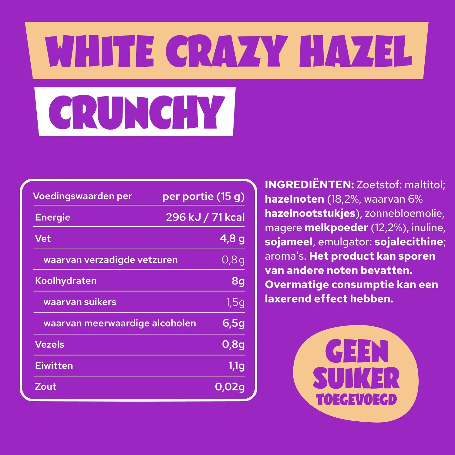 White Crazy Hazel Crunchy 200g - Image 12