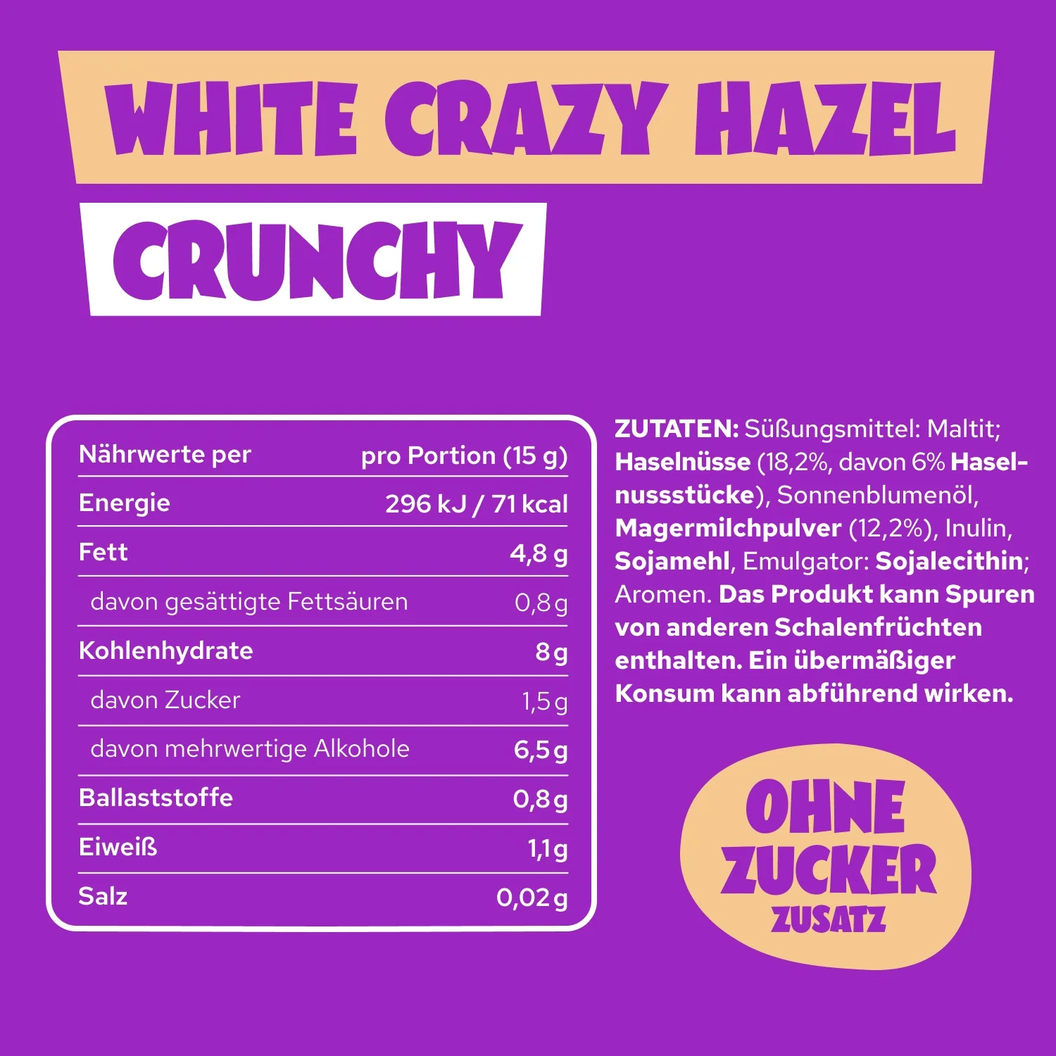 White Crazy Hazel Crunchy 200g - Image 5